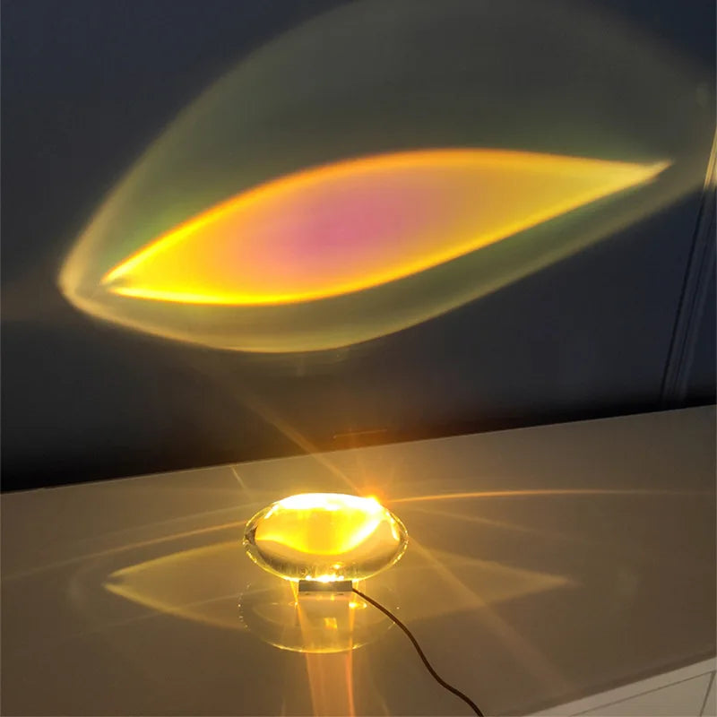 Italian LED Crystal Egg Table Lamp