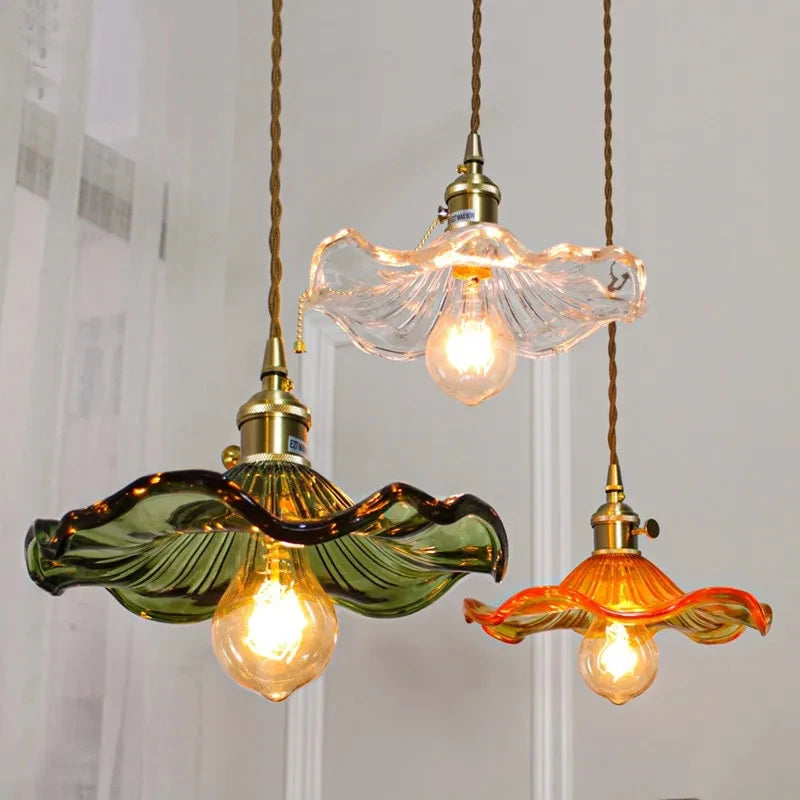 Colorful Glass LED Pendant Light Fixture