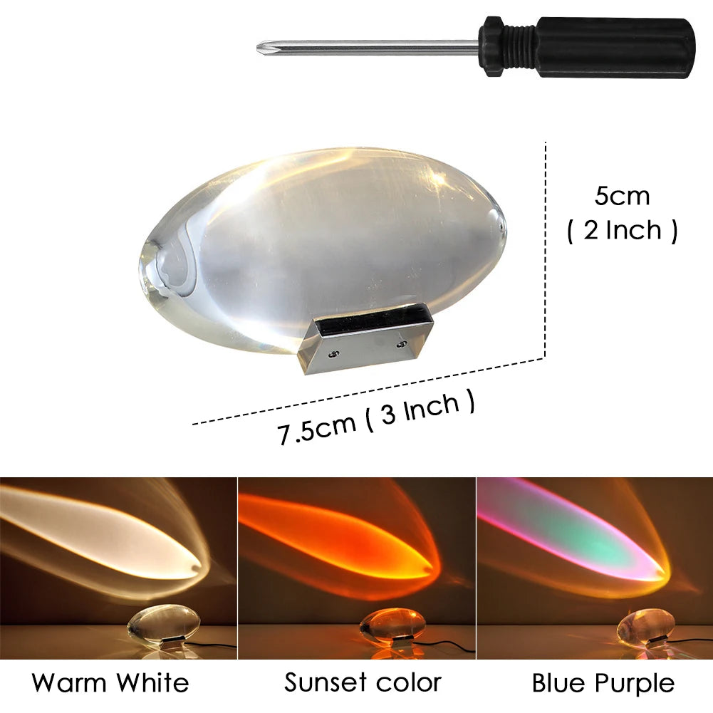 Italian LED Crystal Egg Table Lamp