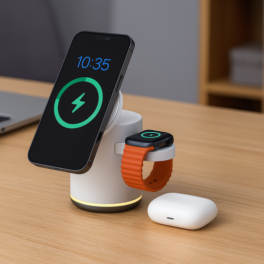 3 In 1 Wireless Fast Charging Mag Safe Charger for IPhone, Airpods and Apple Watch