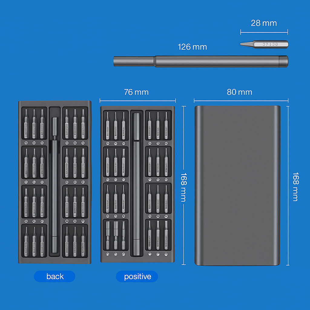 63-in-1 Precision Magnetic Screwdriver Set For Small Electronic Repairs