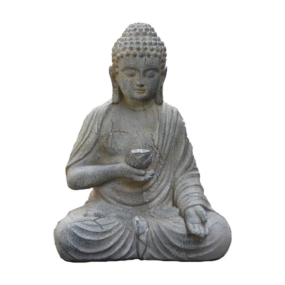 Solar Powered Buddha Statue Indoor & Outdoor Decor