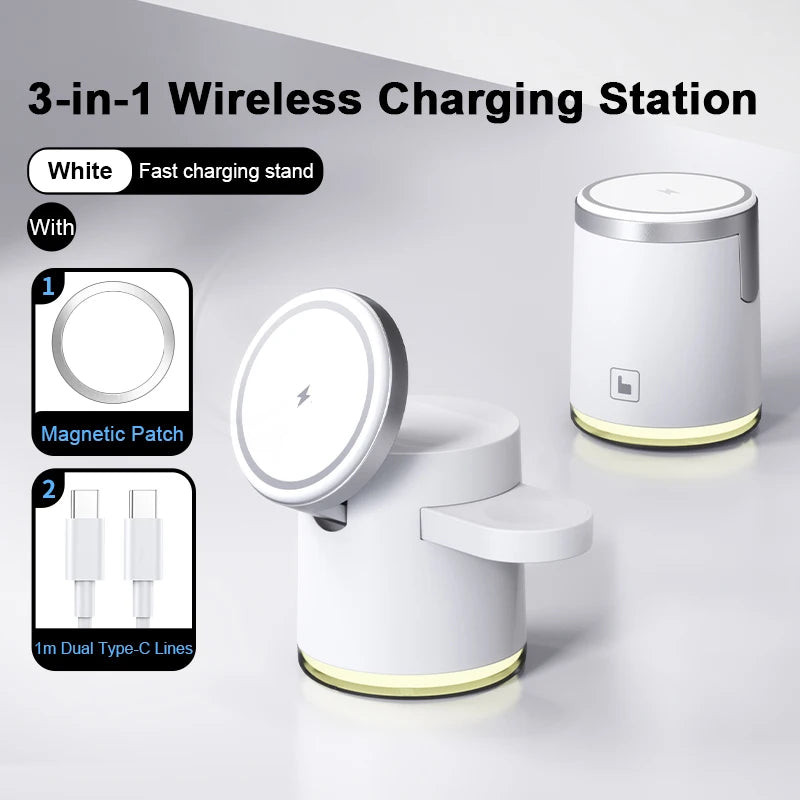 3 In 1 Wireless Fast Charging Mag Safe Charger