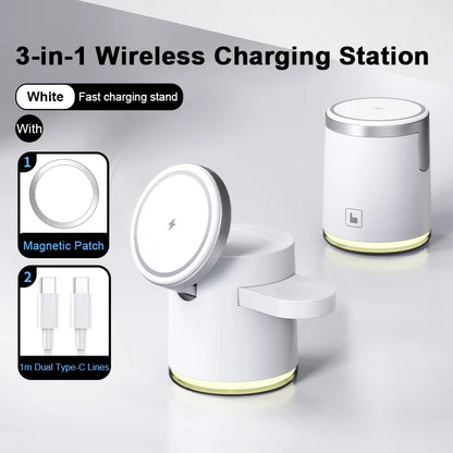 3 In 1 Wireless Fast Charging Mag Safe Charger