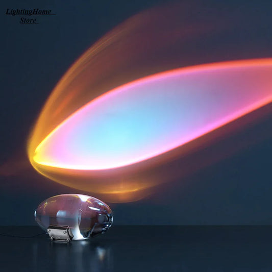 Italian LED Crystal Egg Table Lamp
