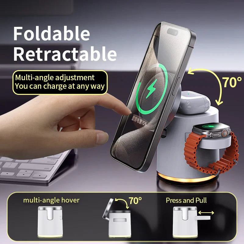 3 In 1 Wireless Fast Charging Mag Safe Charger