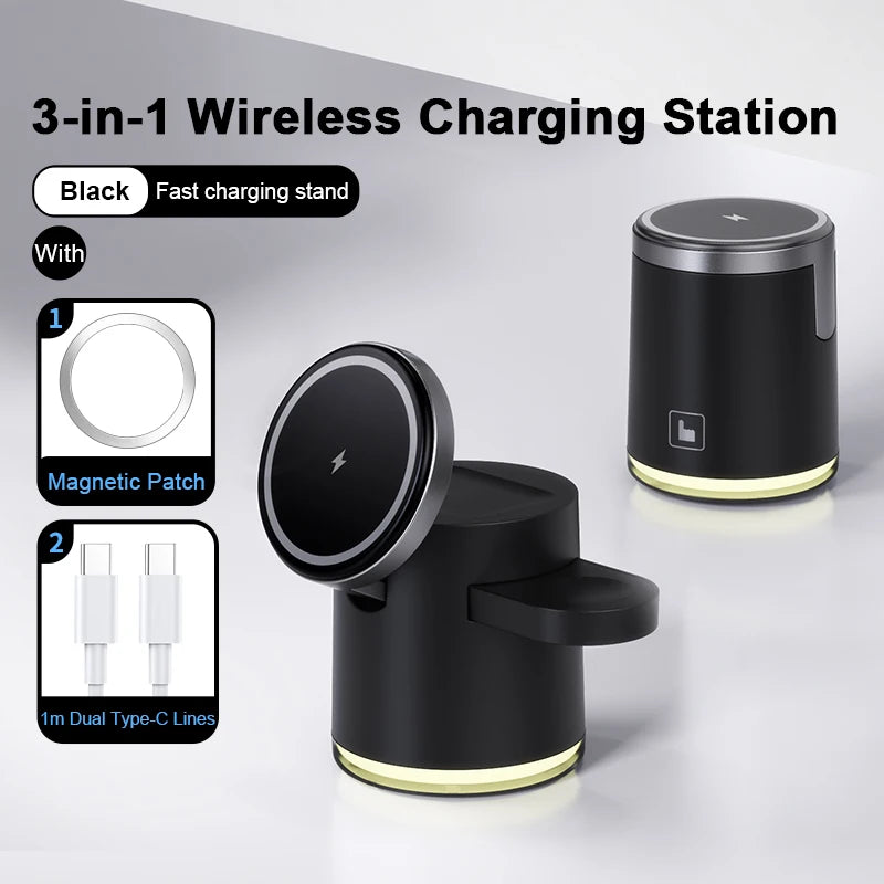 3 In 1 Wireless Fast Charging Mag Safe Charger