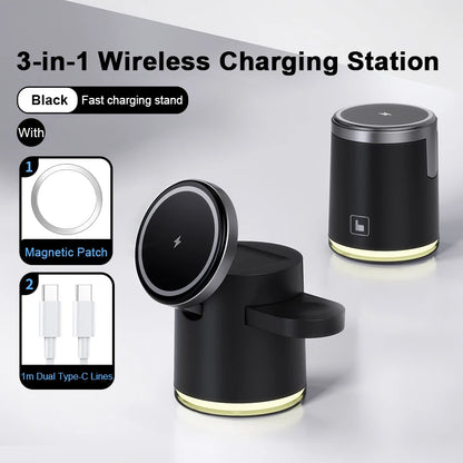 3 In 1 Wireless Fast Charging Mag Safe Charger