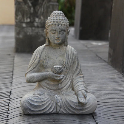 Solar Powered Buddha Statue Indoor & Outdoor Decor